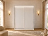 Schiebetürenschrank 150 cm mit LED-Beleuchtung Diano Weiß