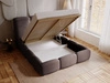 Polsterbett mit Bettkasten und Lattenrost 200x200 Bubble Braun
