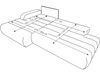 Ecksofa L-Form mit Schlaffunktion und Bettkasten Lisso Rechts Beige
