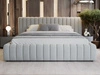 Polsterbett mit Bettkasten und Lattenrost 160x200 Bliss Grau