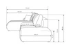 Ecksofa mit Schlaffunktion und Bettkasten Rechts Adoro Hellbeige