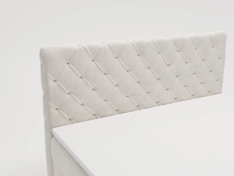 Boxspringbett mit Bettkasten 180x200 Lunaris Creme