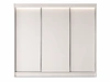 Schiebetürenschrank 250 cm mit LED-Beleuchtung Diano Weiß