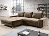 Ecksofa L-Form Links mit Schlaffunktion und Bettkasten Tonny Hellbraun