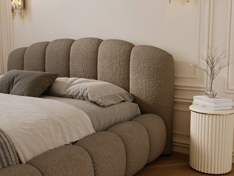 Polsterbett mit Stauraum und Lattenrost 120x200 Cloud Soft Braun