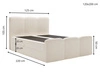 Boxspringbett mit Bettkasten 120x200 Campi Grau