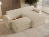 Ecksofa L-Form mit Schlaffunktion und Bettkasten Aurora Beige