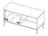 TV-Lowboard mit Türen 100 cm Soroko Hickory