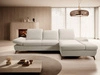 Ecksofa L-Form Rechts mit Schlaffunktion und Bettkasten Hannover Creme