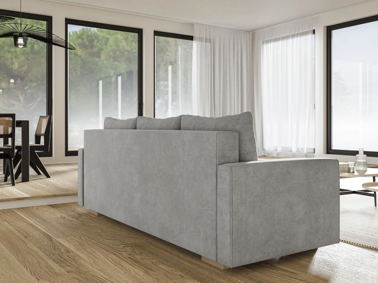 Schlafsofa mit Bettfunktion und Bettkasten Pori Grün