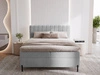 Boxspringbett mit Bettkasten 140x200 Primavera Hellgrau