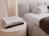 Polsterbett mit Bettkasten und Lattenrost 200x200 Cloud Low Bouclé-Stoff Grau