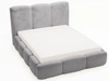 Polsterbett mit Bettkasten und Lattenrost 140x200 Bubble Grau