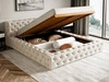 Polsterbett mit Bettkasten und Lattenrost 180x200 Palini Beige