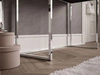 Schminktisch  Glamour mit Schubladen, Spiegel und LED-Beleuchtung Brisa Schwarz Hochglanz