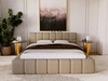 Polsterbett mit Bettkasten und Lattenrost 140x200 Alicante Boucle Braun