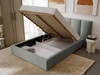 Polsterbett mit Bettkasten und Lattenrost 180x200 Lizbona Grau