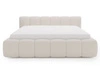 Polsterbett ohne Bettkasten mit Lattenrost 120x200 Cloud Low aus Bouclé-Stoff Beige