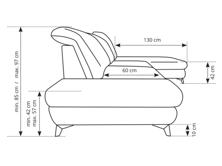 Ecksofa L-Form Rechts mit Schlaffunktion und Bettkasten Hannover Beige