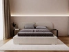 Polsterbett mit Bettkasten und Lattenrost 200x200 Palermo Beige