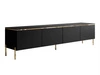 TV-Lowboard im Glamour-Stil mit LED-Beleuchtung Celle, schwarz matt