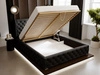 Polsterbett mit Bettkasten und Lattenrost 140x200 Kingston Schwarz