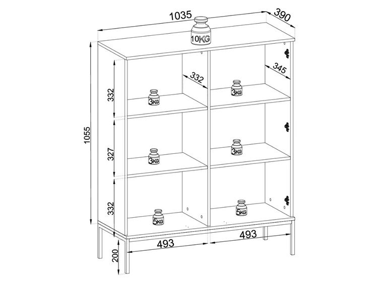 Vitrinenschrank mit Led Deo 126 cm Schwarz, EIche Wotan