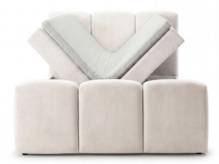 Boxspringbett mit Bettkasten 180x200 Campi Creme