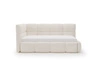 Gepolstertes Jugend-Einzelbett mit Bettkasten und Holzrost 90x200 Modo One Rechts Beige