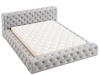 Polsterbett mit Bettkasten und Lattenrost 140x200 Palini Hellgrau