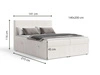 Boxspringbett mit Bettkasten 140X200 Brisa Grau