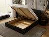 Polsterbett mit Bettkasten und Lattenrost 120x200 Malmo Braun