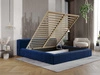 Polsterbett mit Bettkasten und Lattenrost 160x200 Lipari Blau