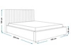 Polsterbett mit Bettkasten und Lattenrost 140x200 Toscania Beige