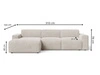 Ecksofa L-Form Links Lavia Dunkelgrau