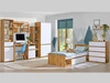 Kleiderschrank mit Drehtüren und Kleiderstange 80 Arcadia Eiche Wotan Weiß 