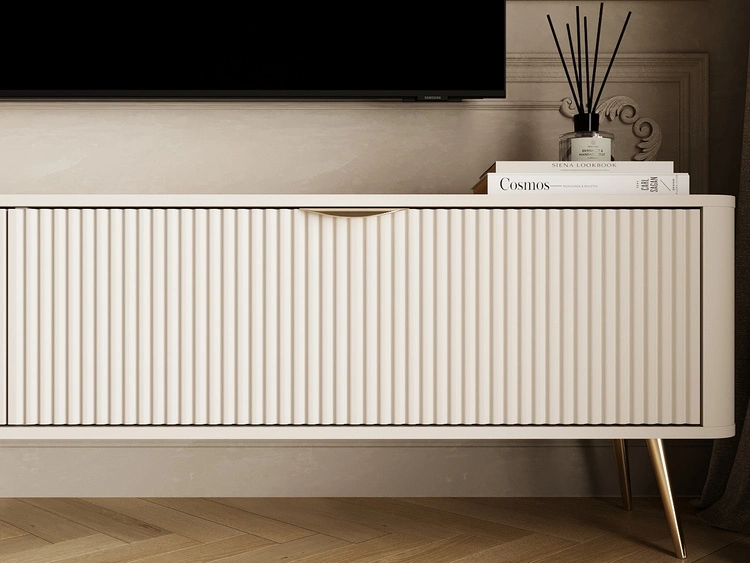 TV-Lowboard mit Türen 200 cm Latina Beige