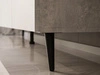 TV-Lowboard mit Türen auf Schwarzen Metallbeinen 100 cm Nodoo Beton