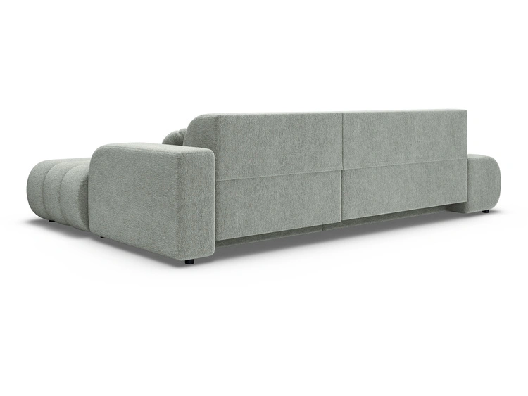 Ecksofa L-Form mit Schlaffunktion und Bettkasten Lisso Rechts Hellgrün