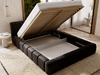 Polsterbett mit Bettkasten und Lattenrost 140x200 Split Schwarz