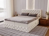 Boxspringbett mit Bettkasten 120x200 Canolo Creme