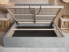 Polsterbett mit Bettkasten und Lattenrost 160x200 Sesto Schwarz
