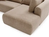 Ecksofa L-Form mit Schlaffunktion und Bettkasten Savana Bis Dunkelbeige