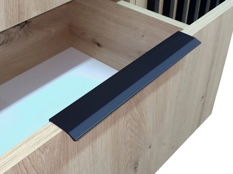 Kommode mit Türen und Schubladen 155 cm Macron Graphit Artisan Eiche