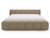 Polsterbett ohne Bettkasten mit Lattenrost 200x200 Cloud Low aus Bouclé-Stoff Braun