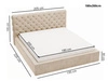 Polsterbett mit Bettkasten und Lattenrost 180x200 Apollo  Hellgrau