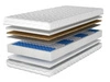 Taschenfederkernmatratze mit Kokosmatte und Polyurethanschaum Dormitorio 80x200