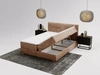 Boxspringbett mit Bettkasten 120x200 Forte Beige
