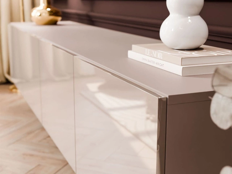 Hängeschrank mit Türen und LED-Beleuchtung 200 cm Nodoo Kaschmir