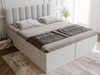Boxspringbett mit Bettkasten 160x200 Mocca Grau